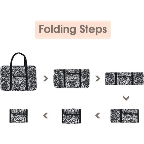 For Spirit Airlines Personal Item Bag 18x14x8 Foldable Travel Duffel Bag Tote - Picture 5 of 8